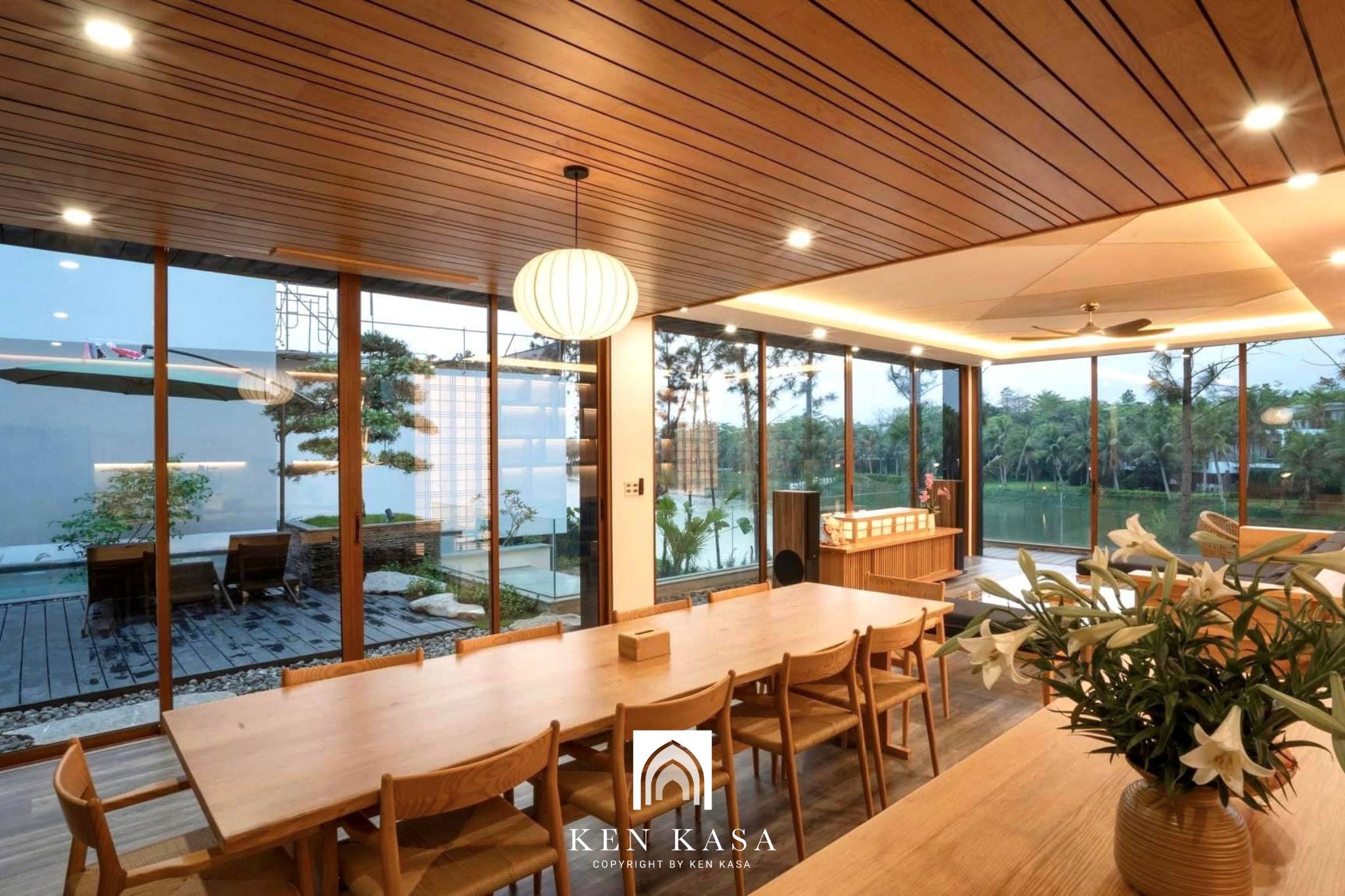 thiết kế nội thất homestay gỗ hiện đại